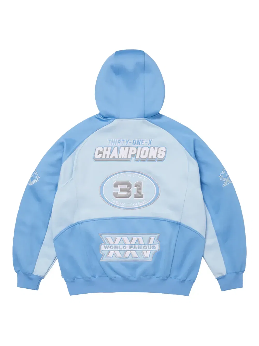 Толстовка с застежкой-молнией в футбольном стиле Supreme, синий — фото 2
