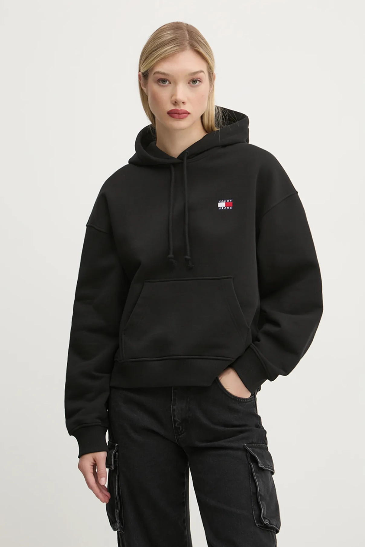 

Хлопковая толстовка Tommy Jeans, черный
