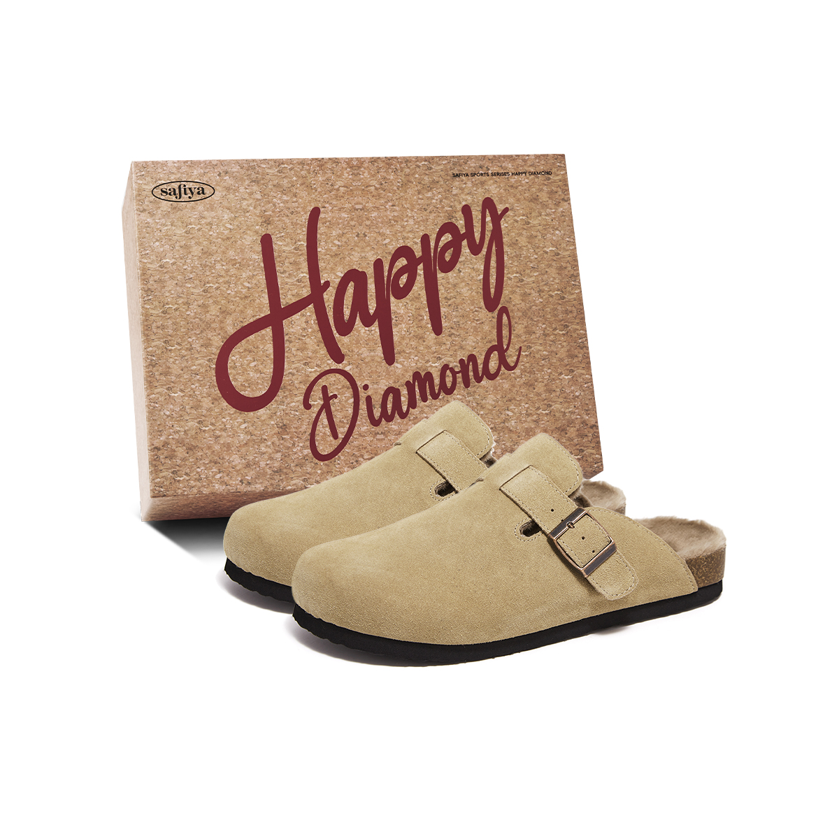 

Тапочки с закрытым носком унисекс SAFIYA, светлый хаки[fleece-lined]