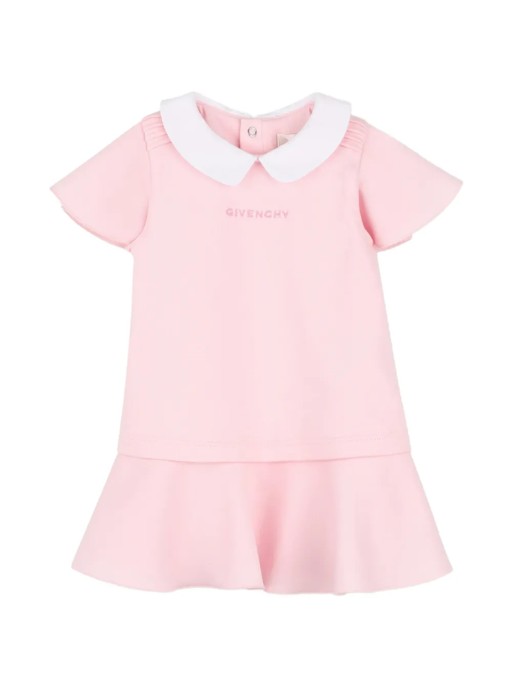 Комплект с платьем для малышки с воротником Givenchy Kids, розовый — фото 3