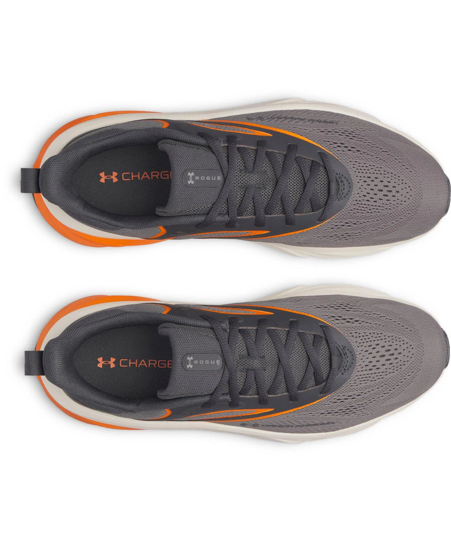 Мужские кроссовки для бега UNDER ARMOUR UA Rogue 6 Wide серые с белым — фото 3