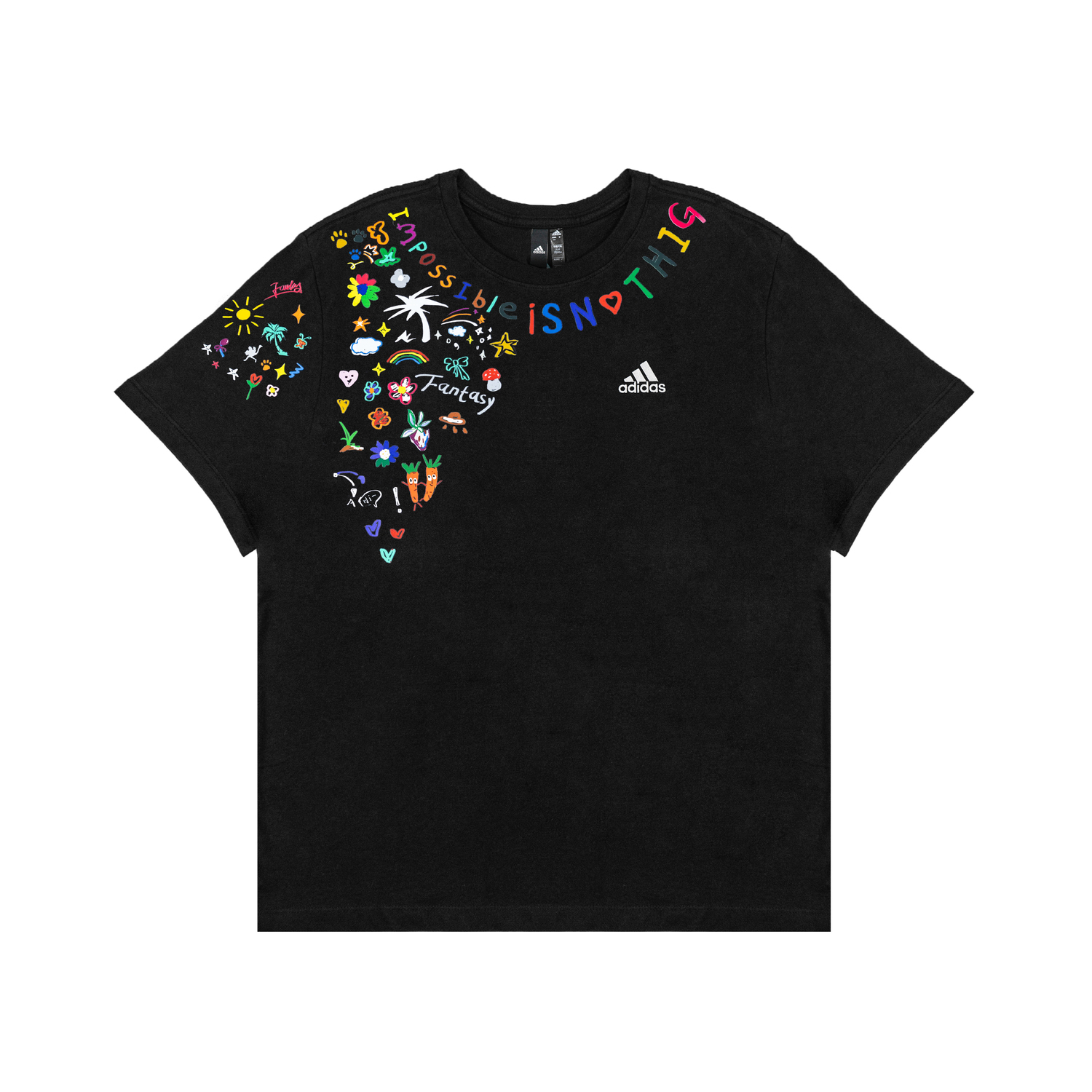 

Футболка Unisex с 3 полосками Adidas, черный
