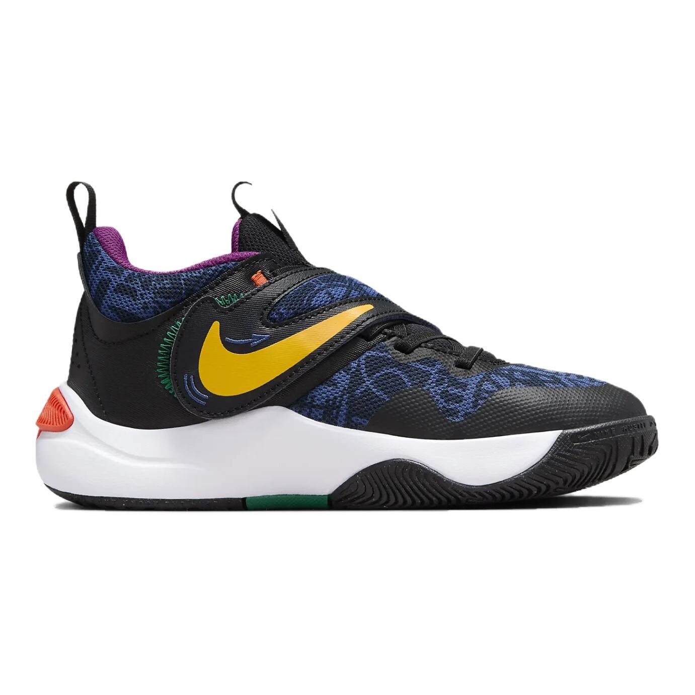 Баскетбольные кроссовки Team Hustle D 11 Kids GS Low-top Black/Yellow Nike, черный/желтый — фото 2
