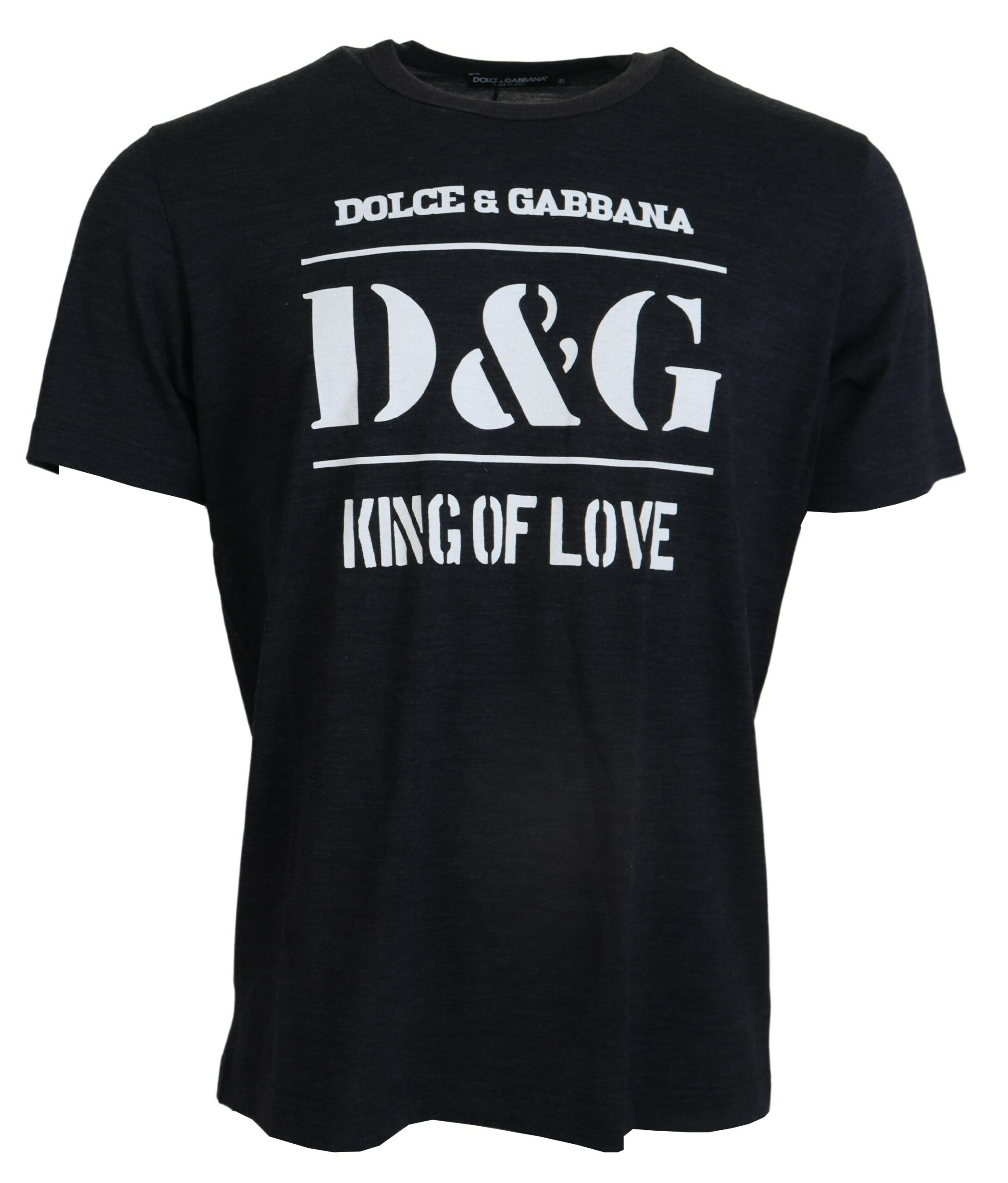 

Элегантная серая шерстяная футболка с круглым вырезом Dolce & Gabbana