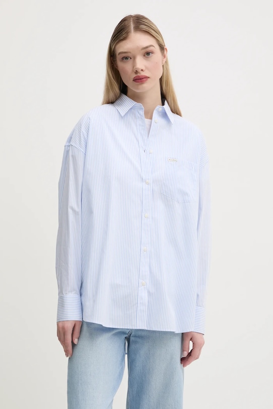 

Хлопковая рубашка Guess Jeans, синий
