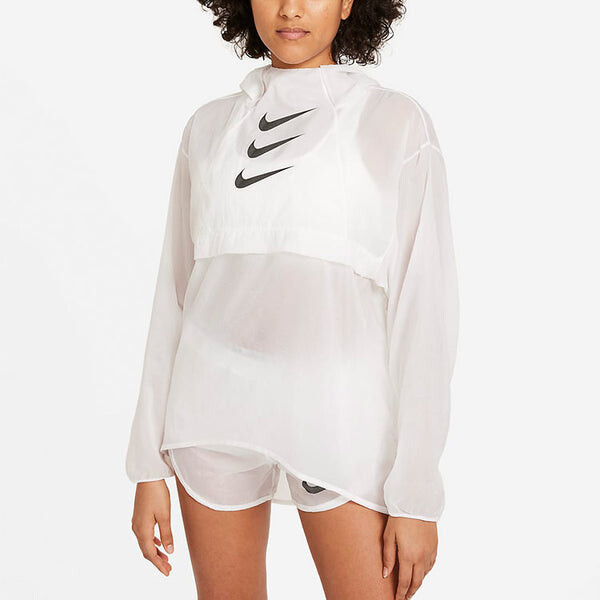 Ветровки как w nk run dvn po pckbl jkt куртка белая Nike, белый — фото 3