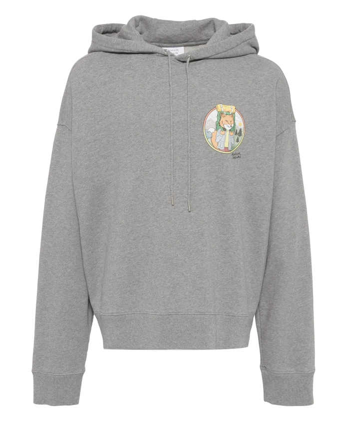 

Худи оверсайз Fox Maison Kitsuné, серый