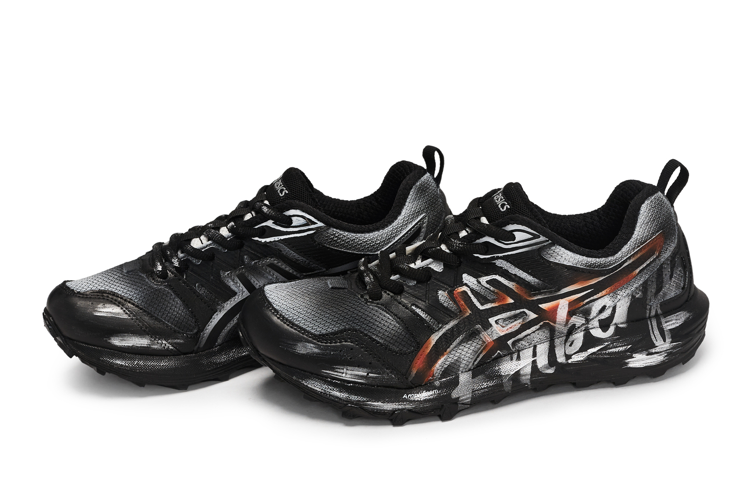 Гель Sonoma CN устойчивые к истиранию низкие кроссовки для бега unisex черный silver ASICS, черный красный серебряный — фото 4