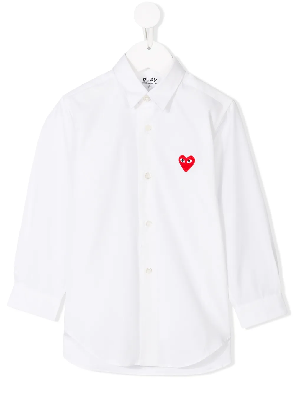 

Рубашка с вышивкой Comme Des Garçons Play Kids, белый