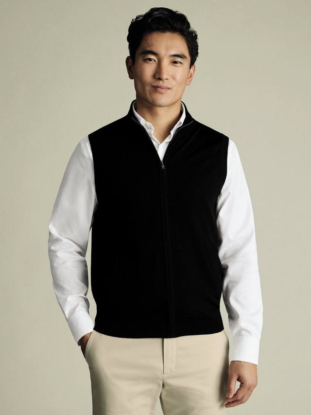 

Жилет из мериносовой шерсти Charles Tyrwhitt, Black