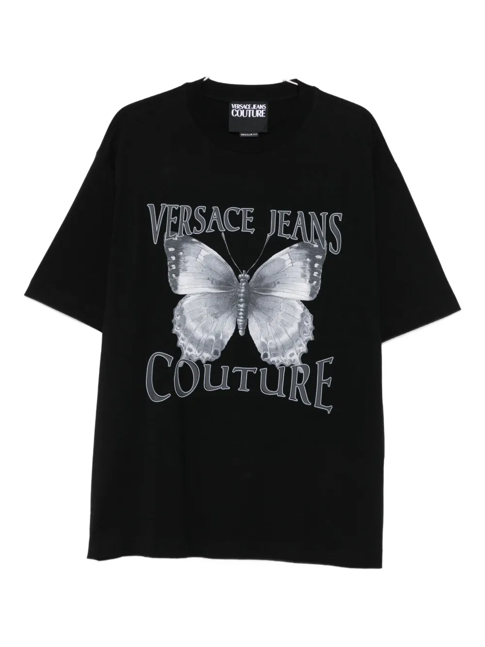 

Футболка с принтом бабочек Versace Jeans Couture, черный