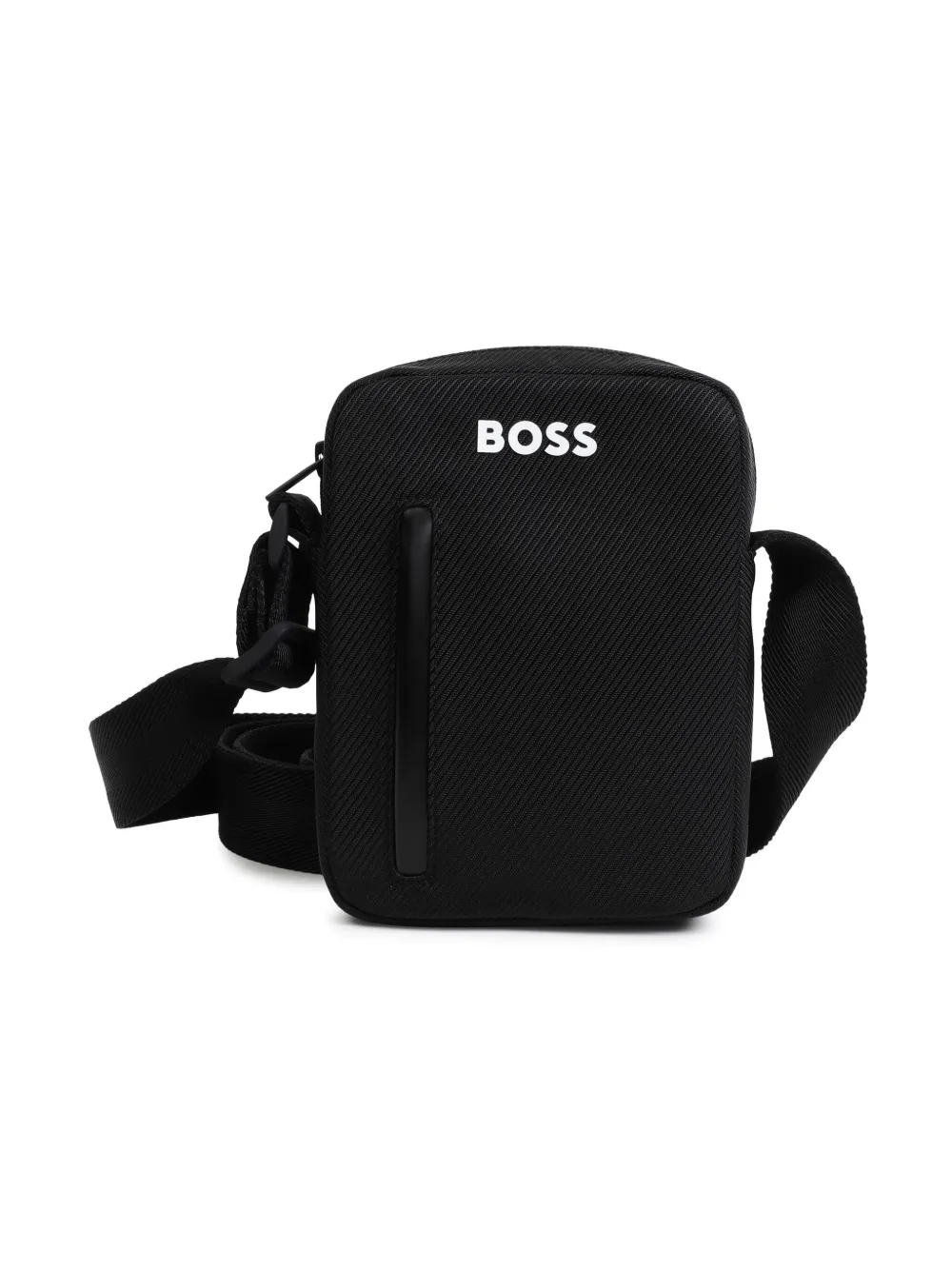 

Фактурная сумка-мессенджер BOSS Kidswear, черный