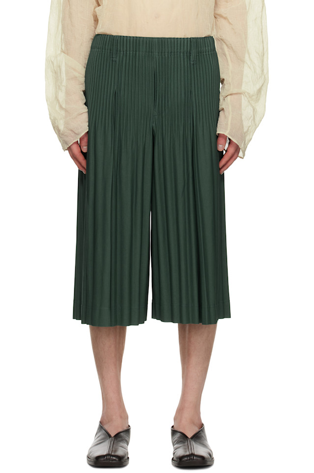 

Шорты с плиссировкой 1 Homme Plissé Issey Miyake, цвет evergreen