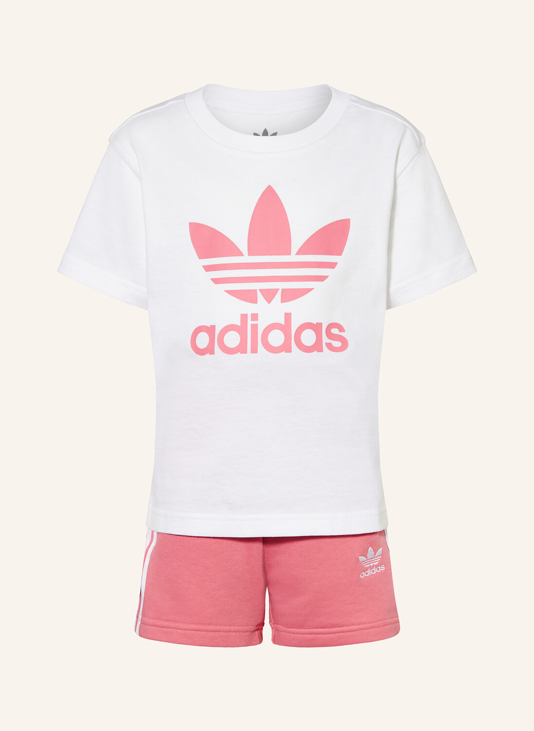 

Комплект: футболка и спортивные шорты. Adidas Originals, розовый
