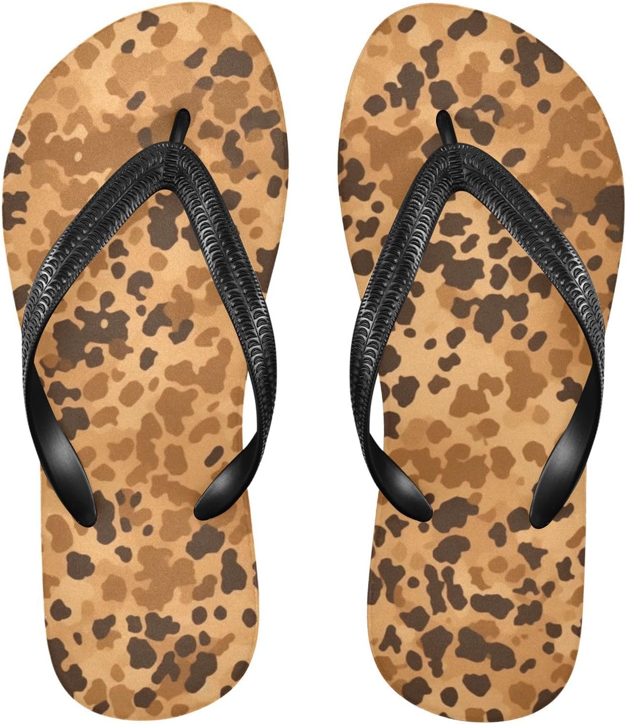 

Женские шлепанцы YMGQYJ, повседневные летние сандалии; мужские шлепанцы для пляжа и улицы- коричневые с леопардовым принтом