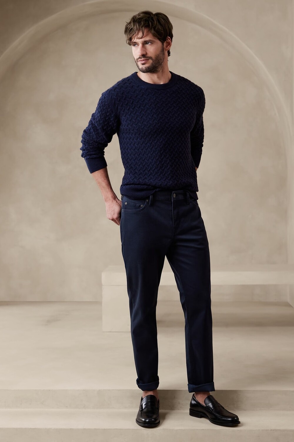 

Узкие брюки для путешественников 2 0 Banana Republic, синий