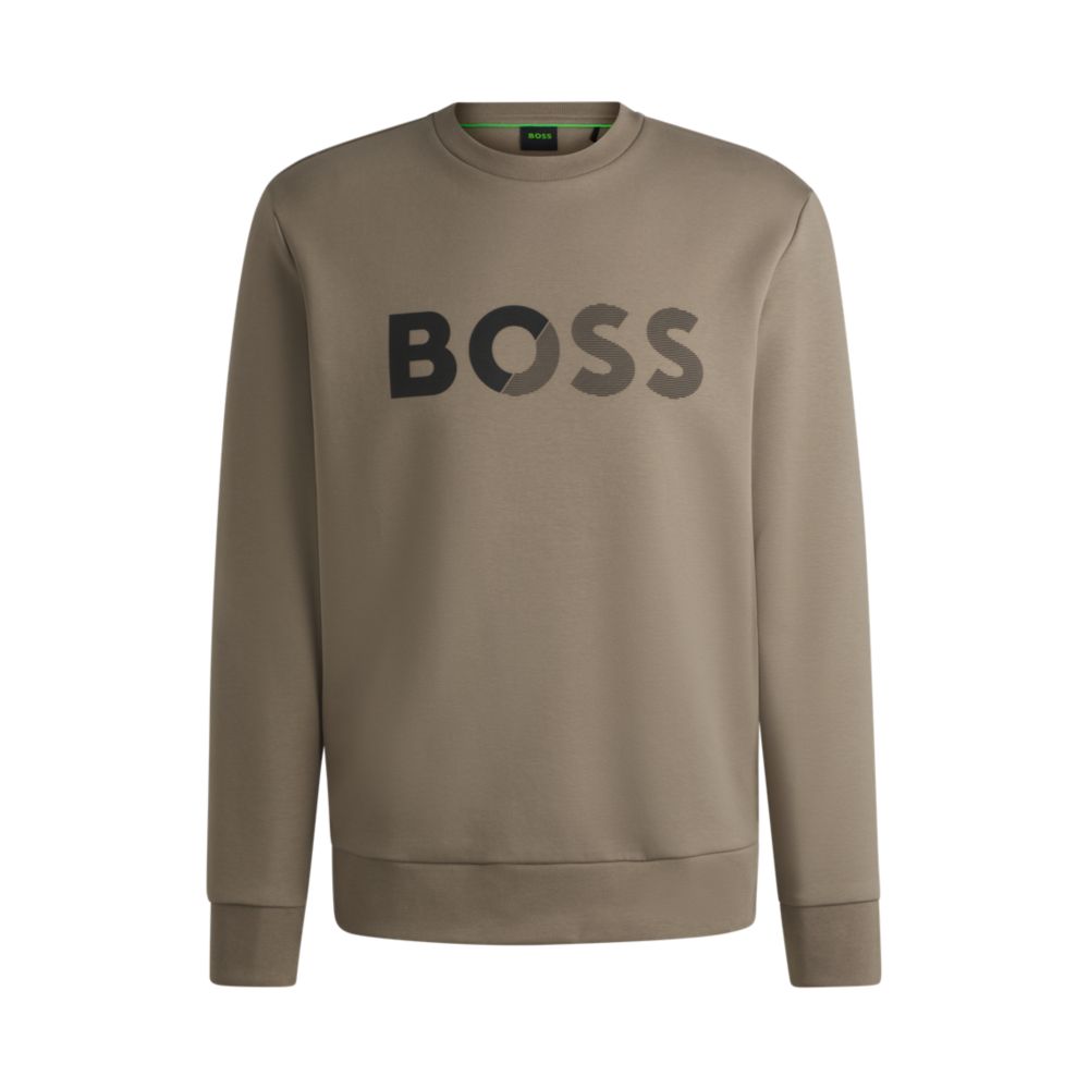 

Толстовка прямого кроя с логотипом BOSS, светло-зеленый