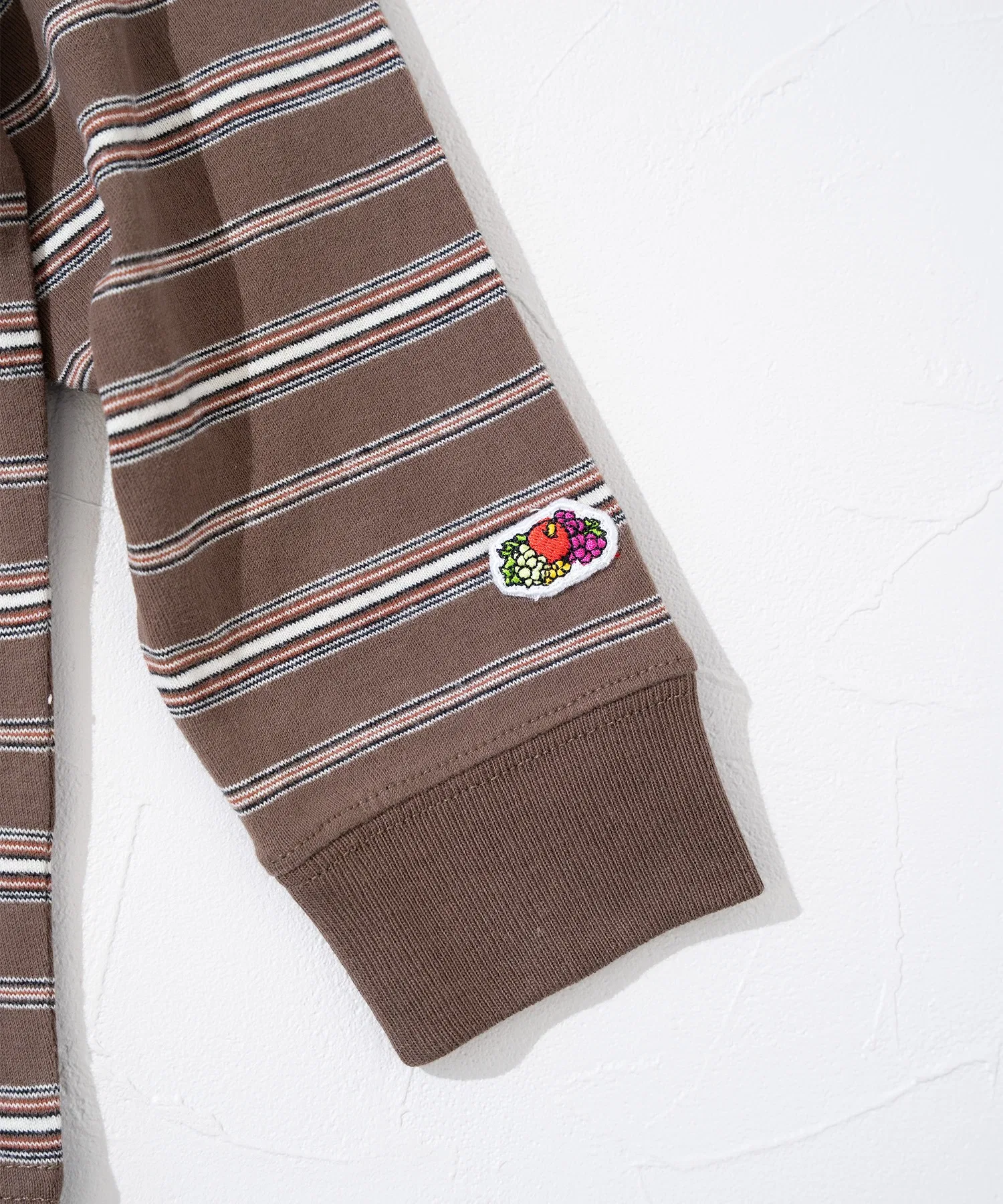 Детская полосатая футболка Fruit Of The Loom, хлопковая, белая — фото 3