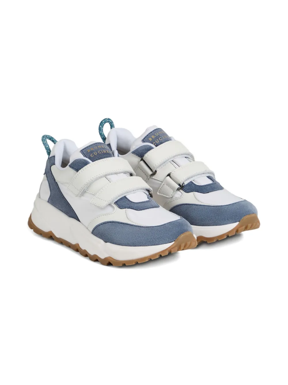 

Кожаные кроссовки Brunello Cucinelli Kids, белый