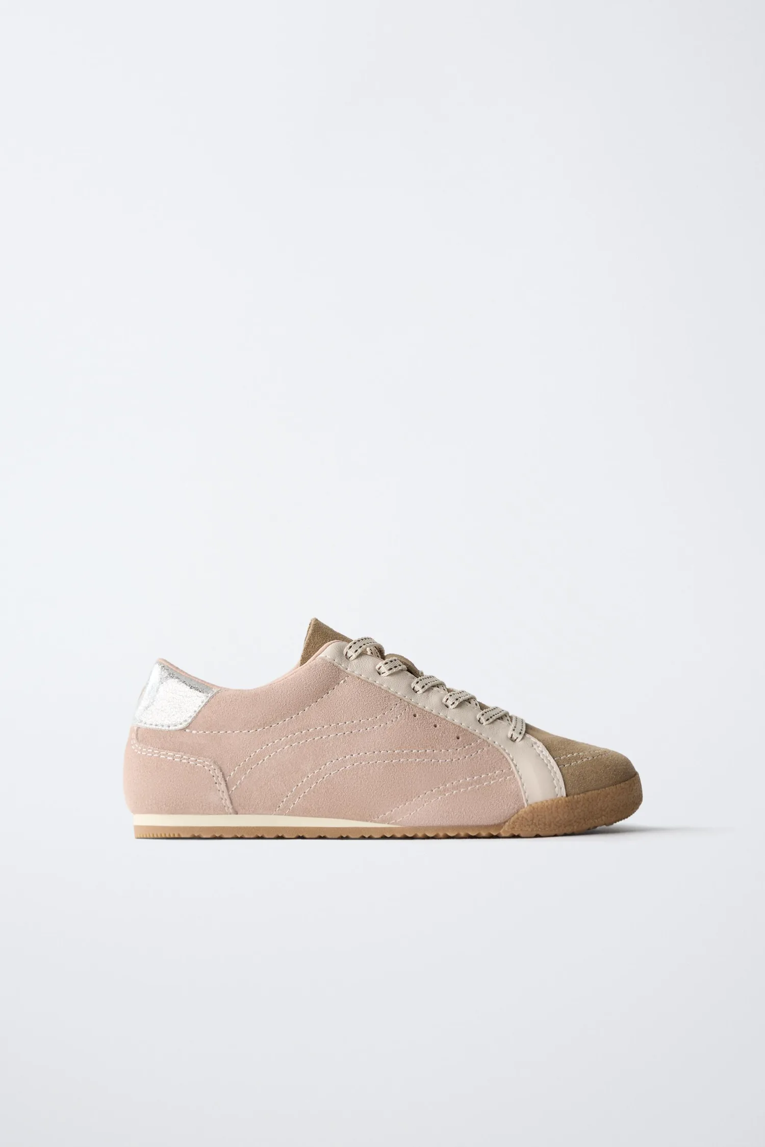 Кожаные кроссовки Zara, розовый