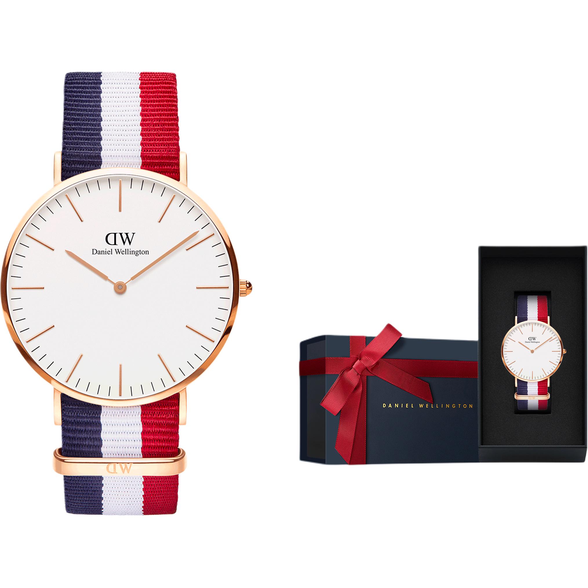 

DW/DanielWellington Часы Daniel Wellington CLASSIC Series Wrist Watch Quartz Movement Nylon Strap White Dial Men's Watch