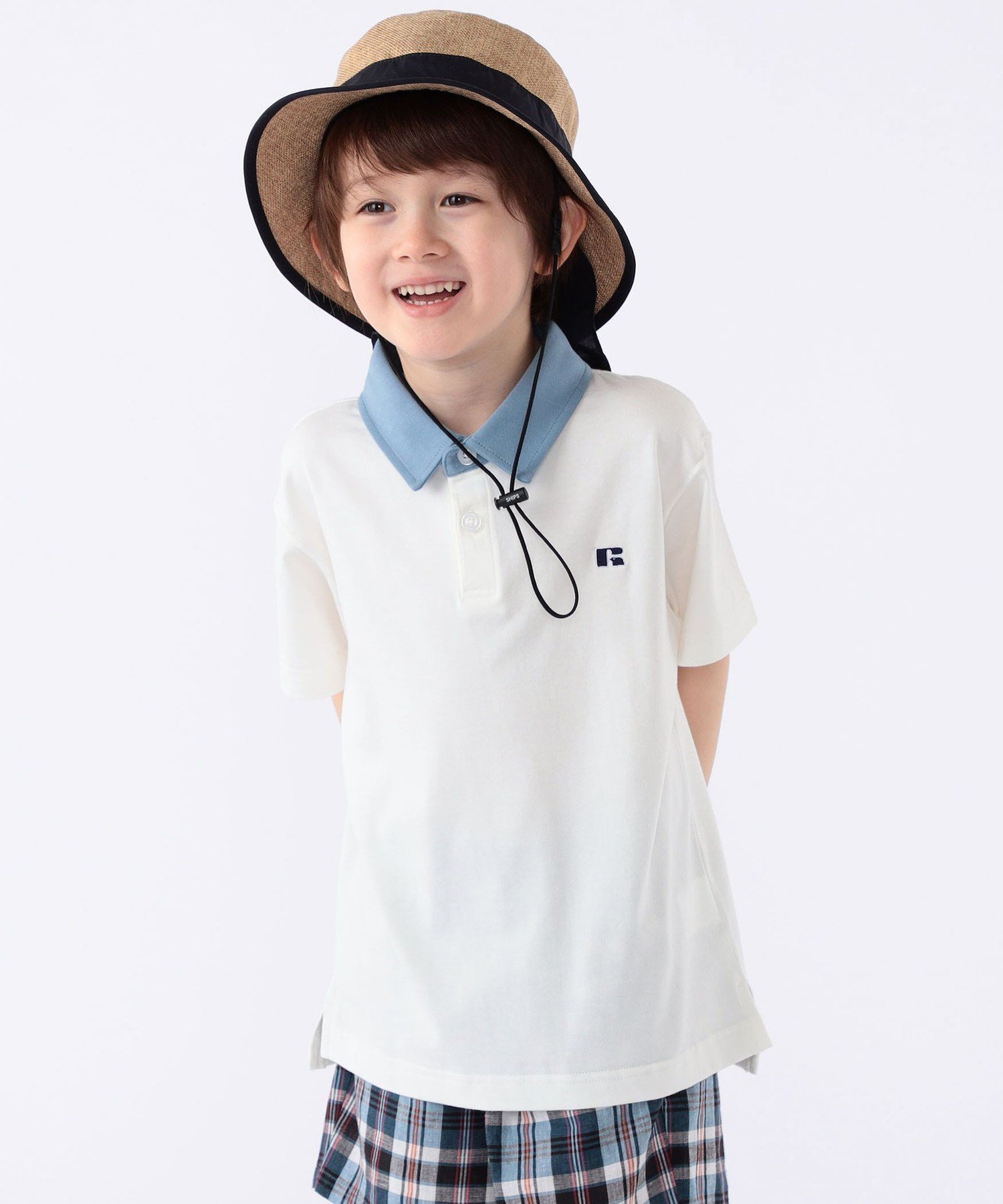 RUSSELL ATHLETIC: [Эксклюзив для детей] Футболка-поло, размер 100-130 см SHIPS KIDS, White