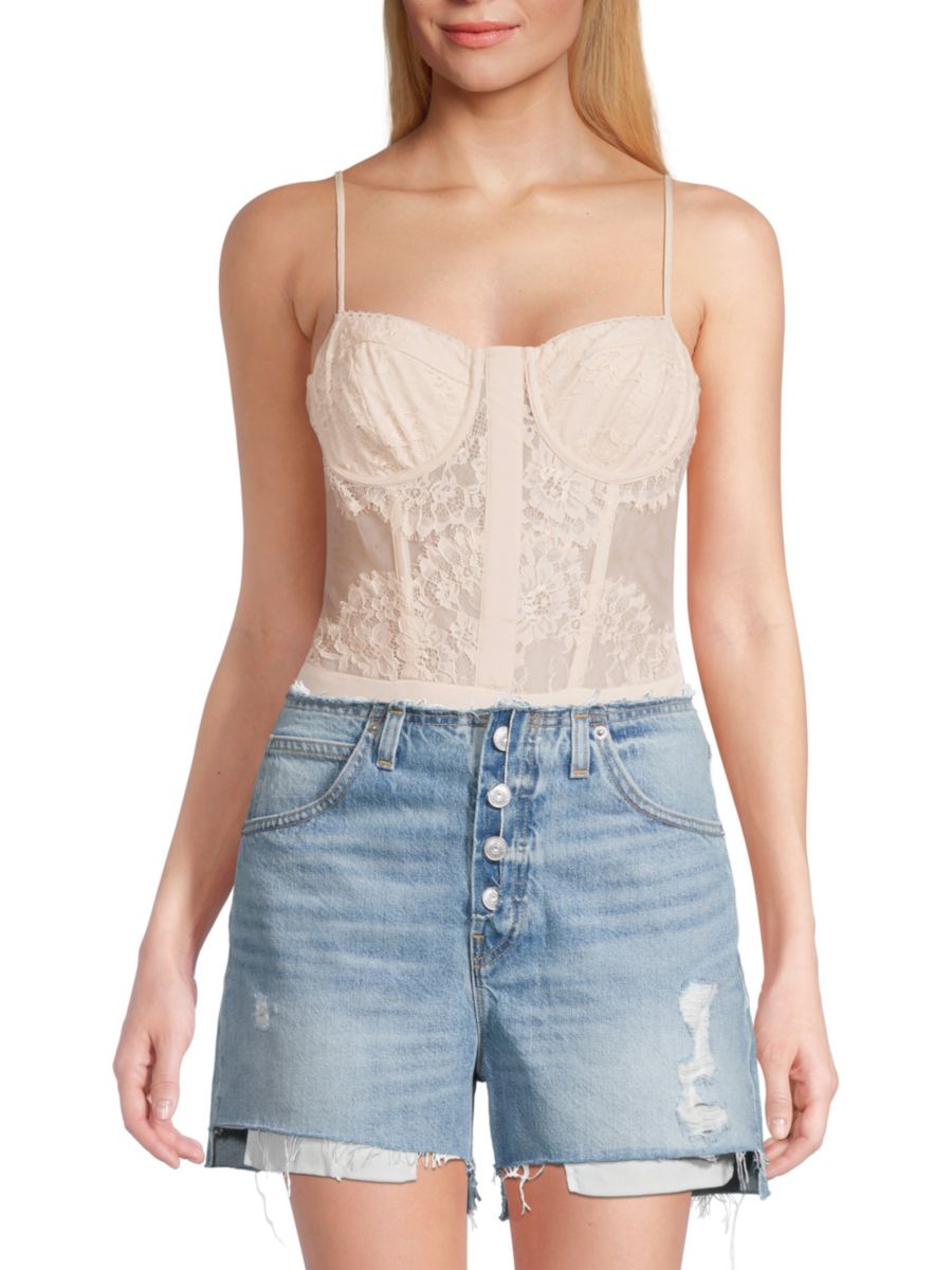 

Боди Riona Lace Cami NYC, цвет Oatmeal
