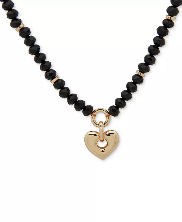 

Ожерелье с подвеской в форме сердца из золотистого искусственного жемчуга и паве, 16 дюймов + удлинитель 3 дюйма Anne Klein, jet