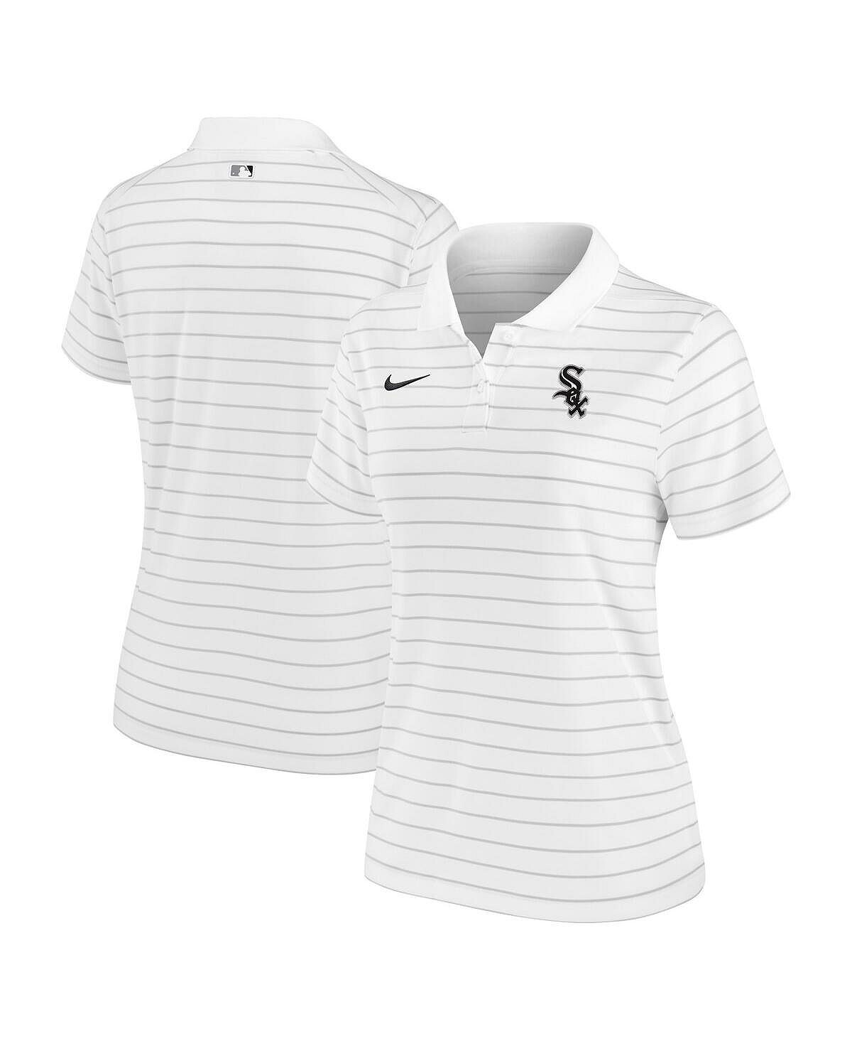 Белая женская рубашка-поло Chicago White Sox Authentic Collection Victory Performance Nike, белый — фото 2