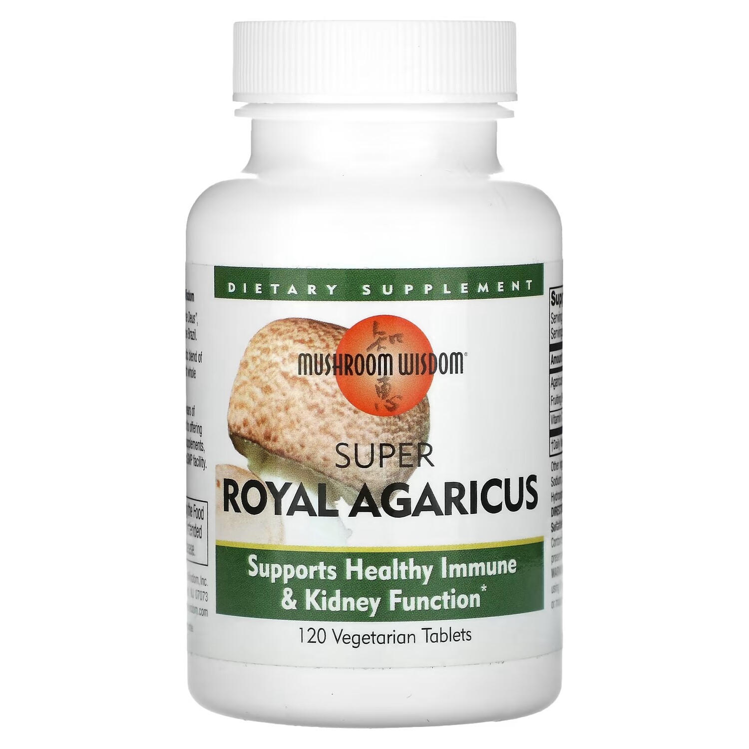 

Добавка Super Royal Agaricus для поддержания иммунитета почек 120 вегетарианских таблеток