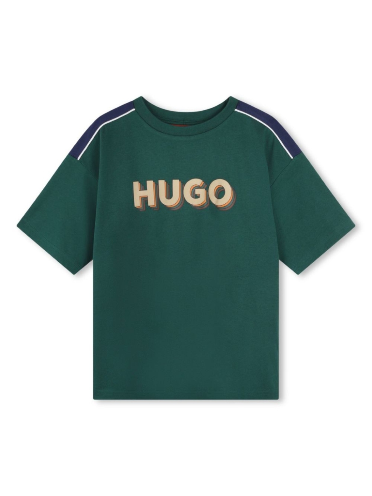 

HUGO KIDS футболка с логотипом, зеленый