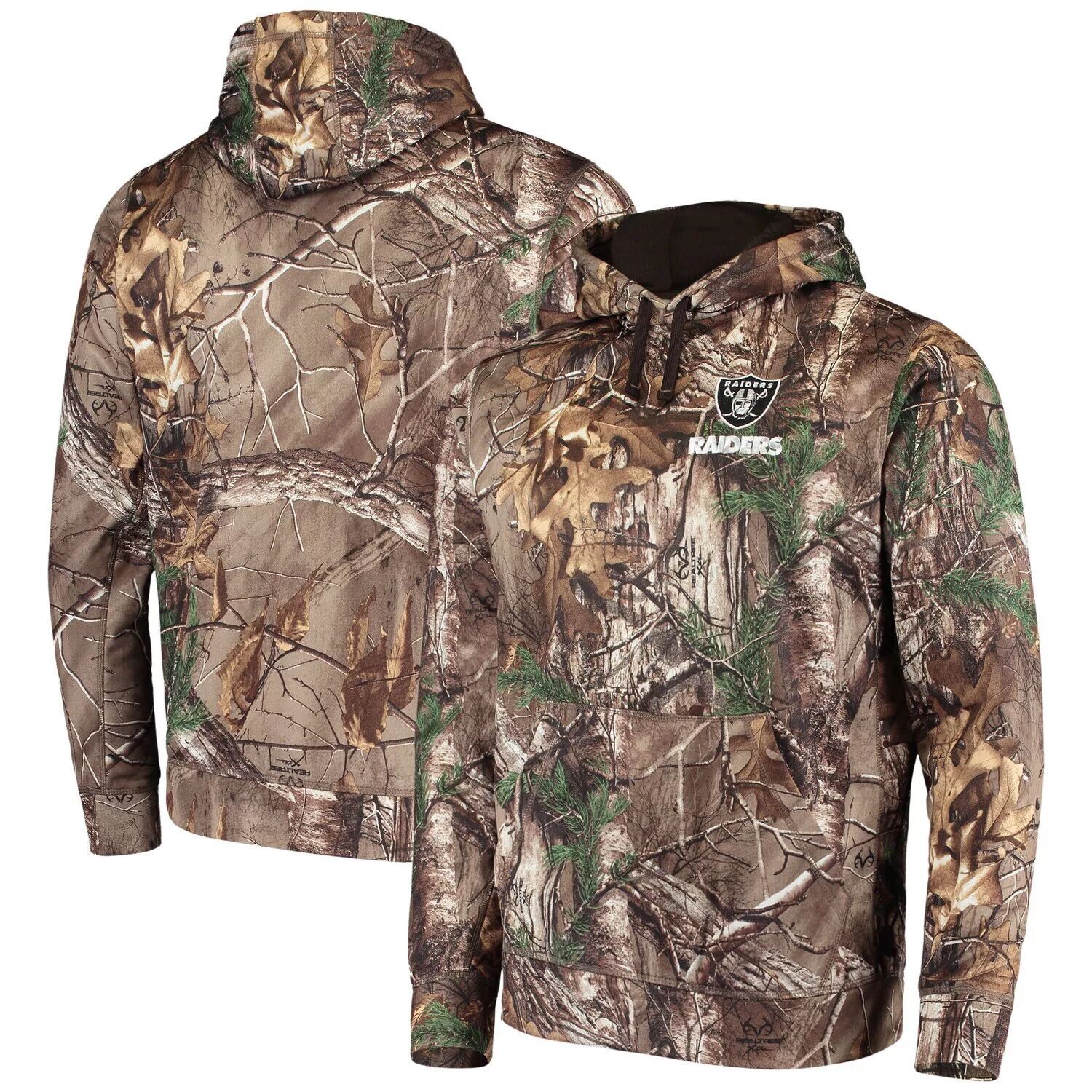

Мужской флисовый пуловер с капюшоном Dunbrooke Realtree Camo Las Vegas Raiders Circle Champion Tech
