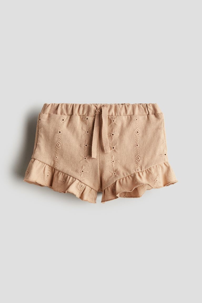 

Шорты из хлопкового джерси H&M, бежевый