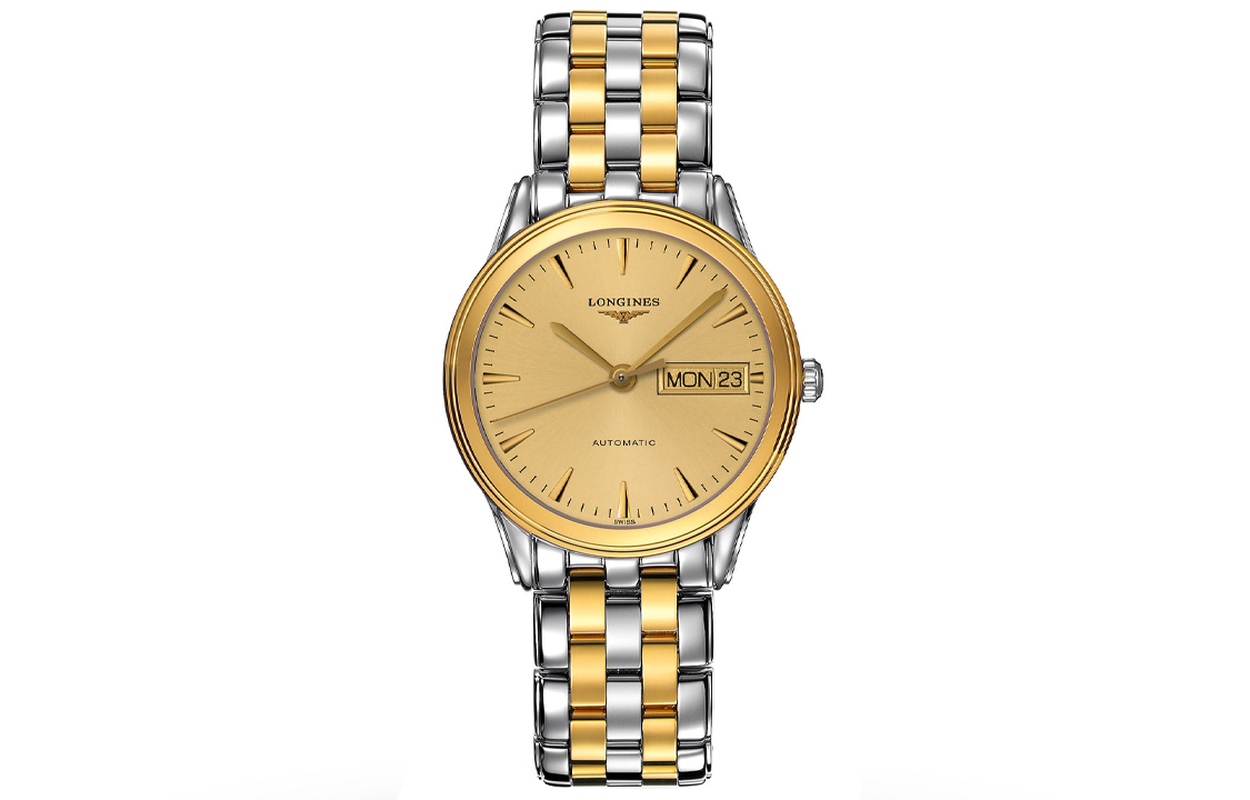

LONGINES Часы Men's Military Flag Collection Watch, Gold Dial