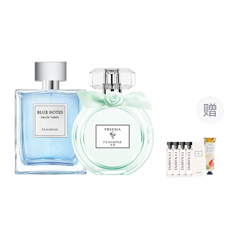 FENSHINE Blues Small Freesia парфюмерный набор для пары, цветочный аромат, 100 мл + 50 мл, Freesia EDP 50ml + Blues EDT 100ml
