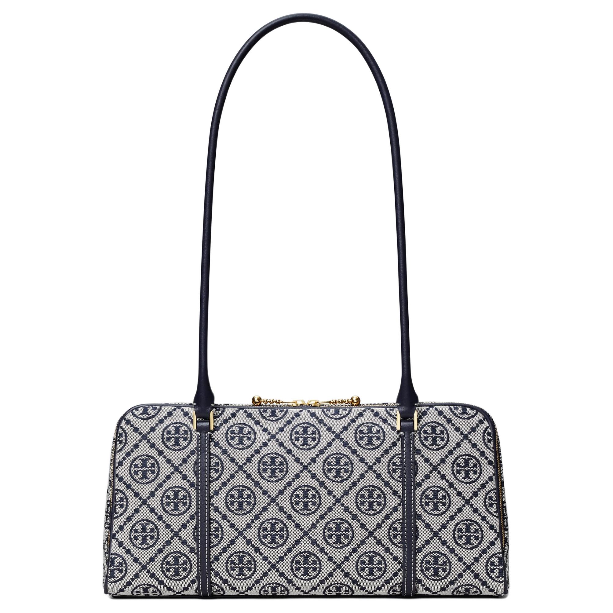 

TORY BURCH Сумка через плечо Tory Monogram Small Marshmallow в синем цвете