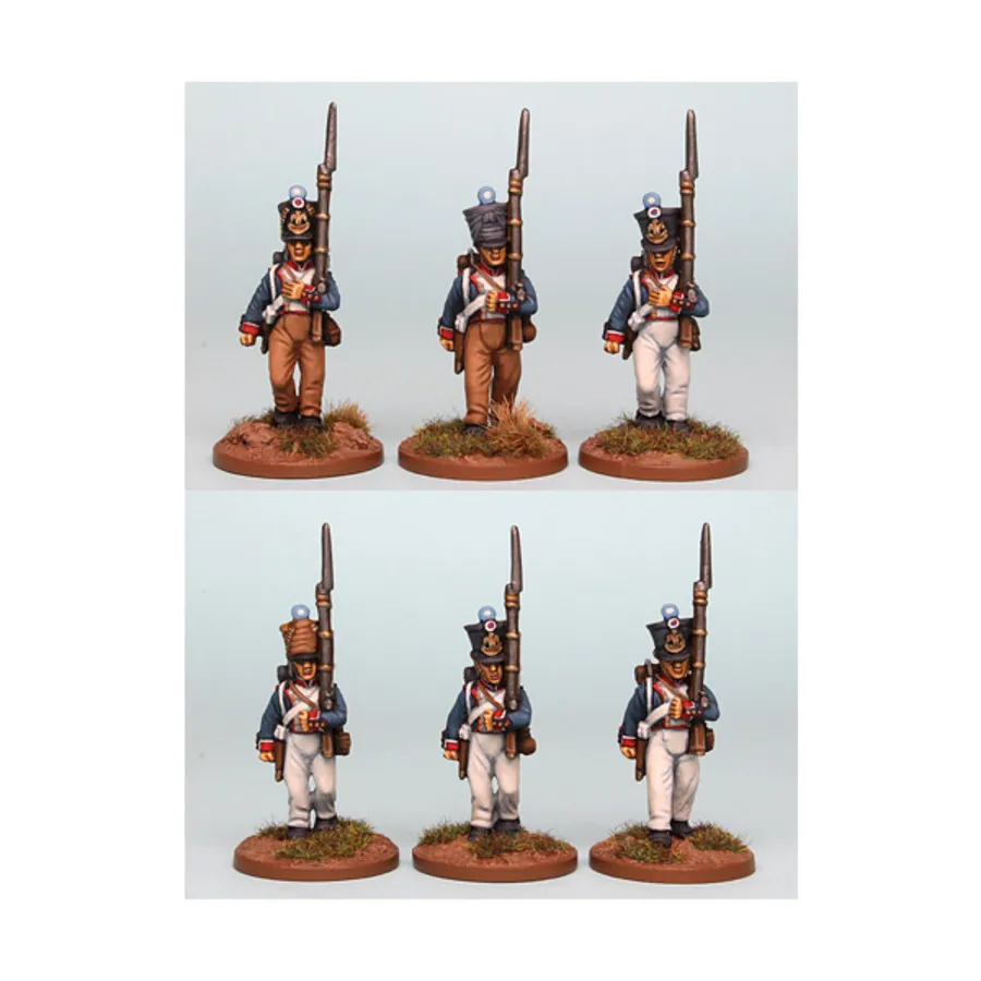 

Смешанное походное платье французских стрелков 1812 года, походное, Napoleonics - French (28mm) (Front Rank Miniatures)