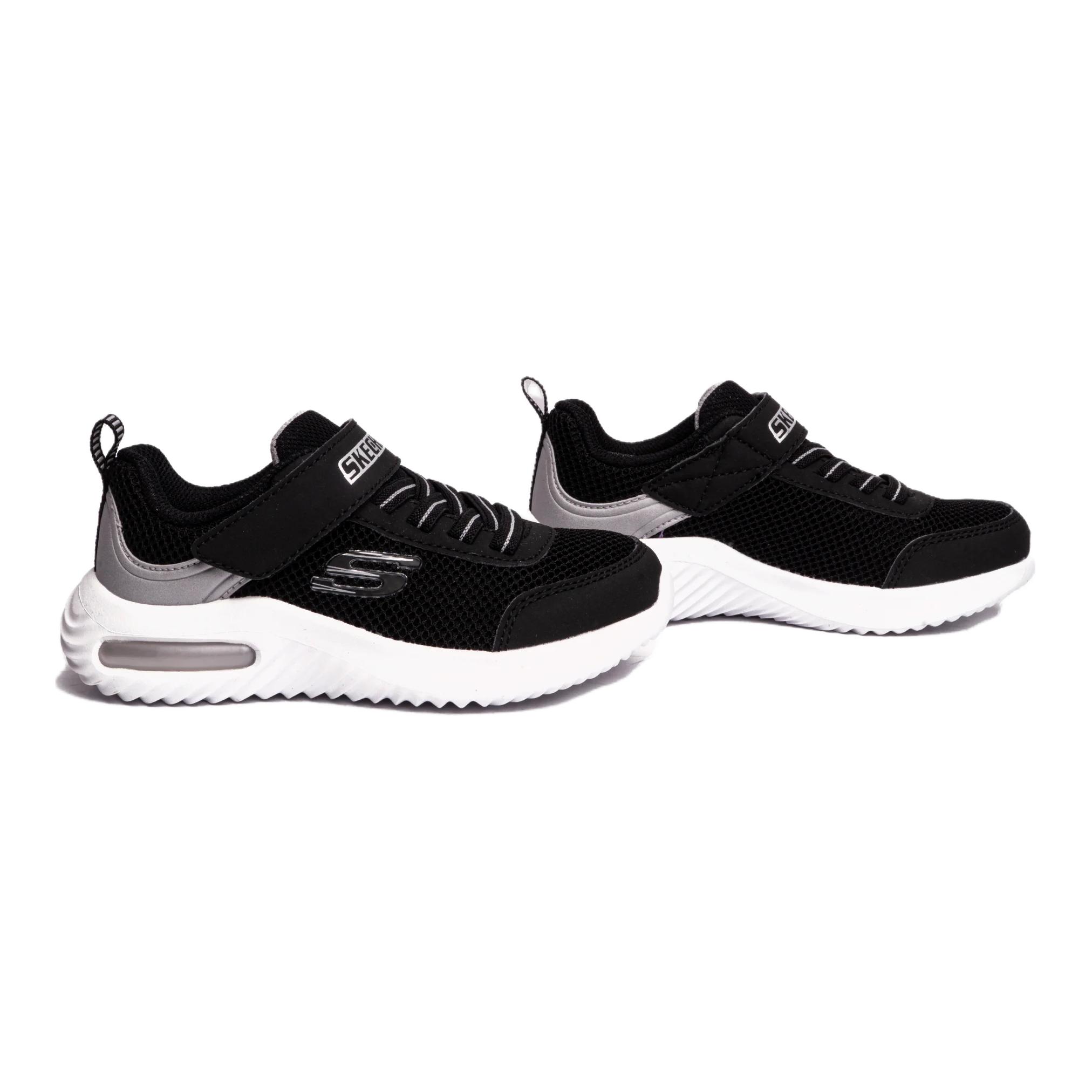 Skechers Kids Кроссовки для бега для мальчиков, прочные, дышащие, с низким верхом, черные, серебристые — фото 4