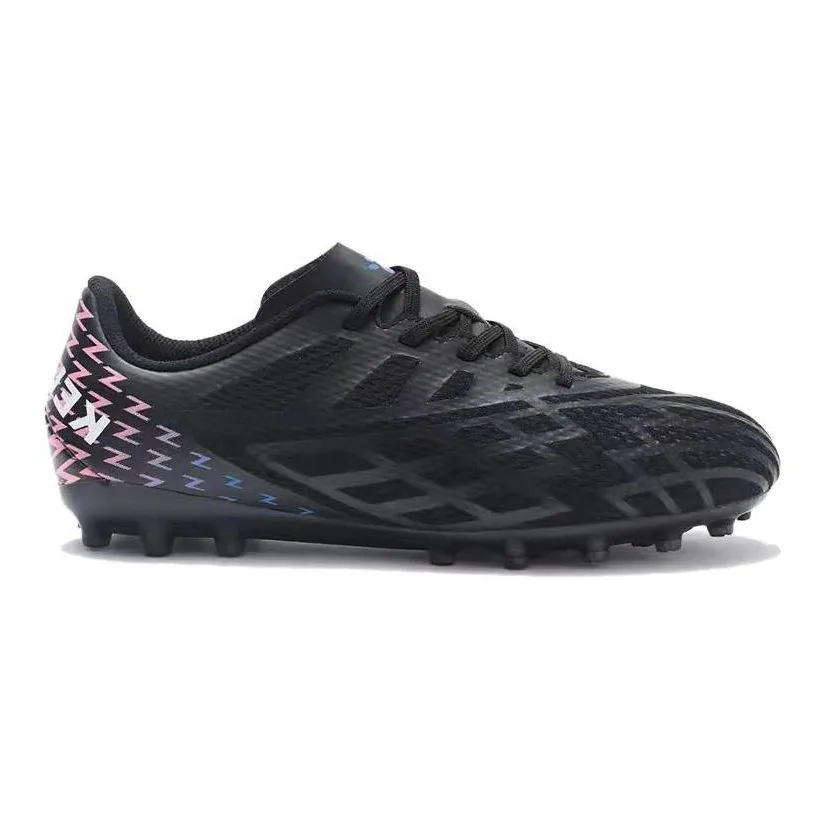 KELME Детские футбольные бутсы низкие противоскользящие износостойкие black red — фото 3