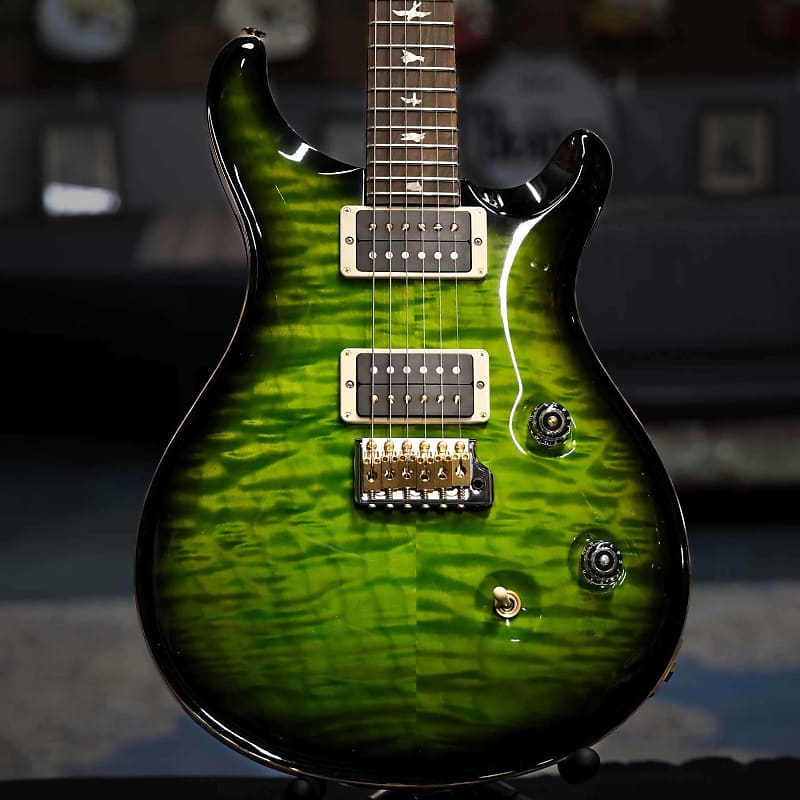 

Электрогитара PRS Wood Library Custom 24 10-Top Quilt Rosewood Fretboard Eriza Verde Smoke Burst