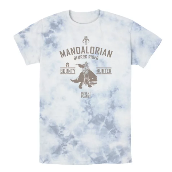 

Мужская футболка Star Wars The Mandalorian с логотипом райдера на бларге Licensed Character, цвет white blue