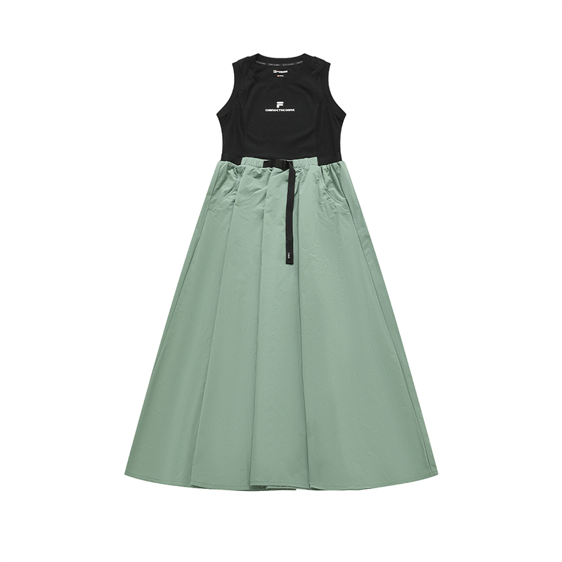 

FILA FUSION Женское черное платье с короткими рукавами SS24