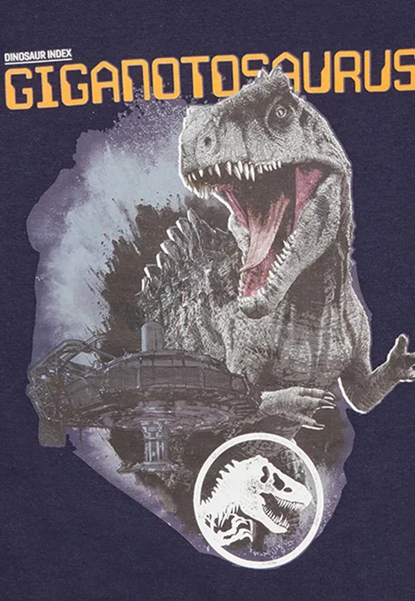 Футболка с принтом Giganotosaurus Jurassic World, dunkelblau, темно-синий — фото 3
