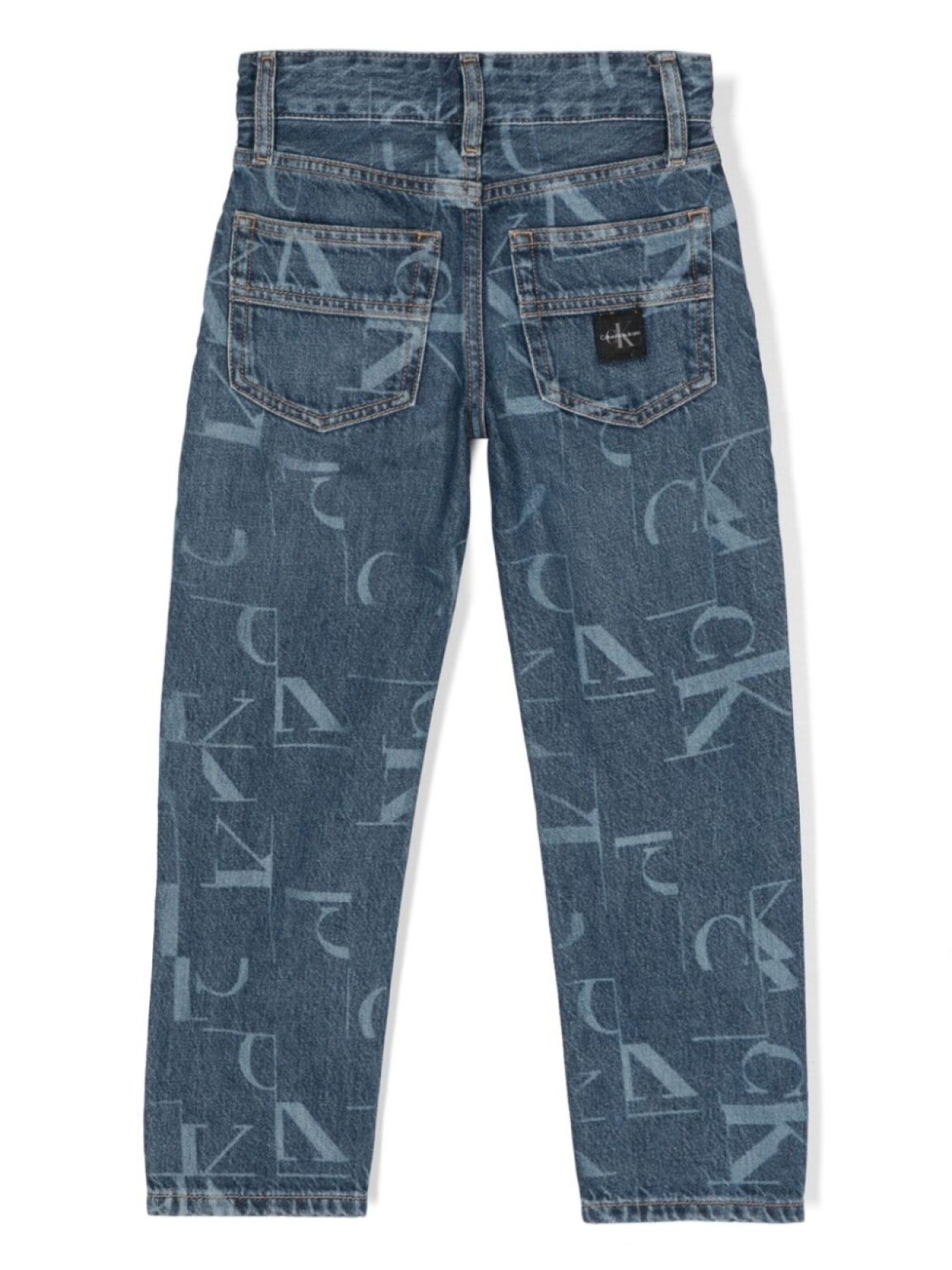 Прямые джинсы средней посадки Calvin Klein Kids, синий — фото 2