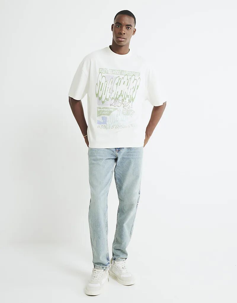 

Джинсы River Island Tapered fit синего цвета, средние