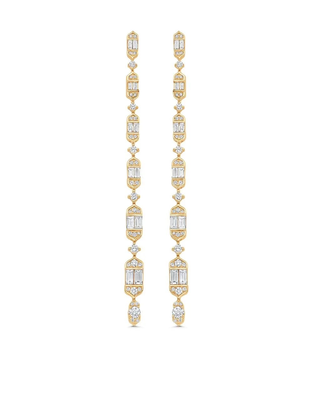 

Серьги-подвески Taj из желтого золота Sara Weinstock, золотой