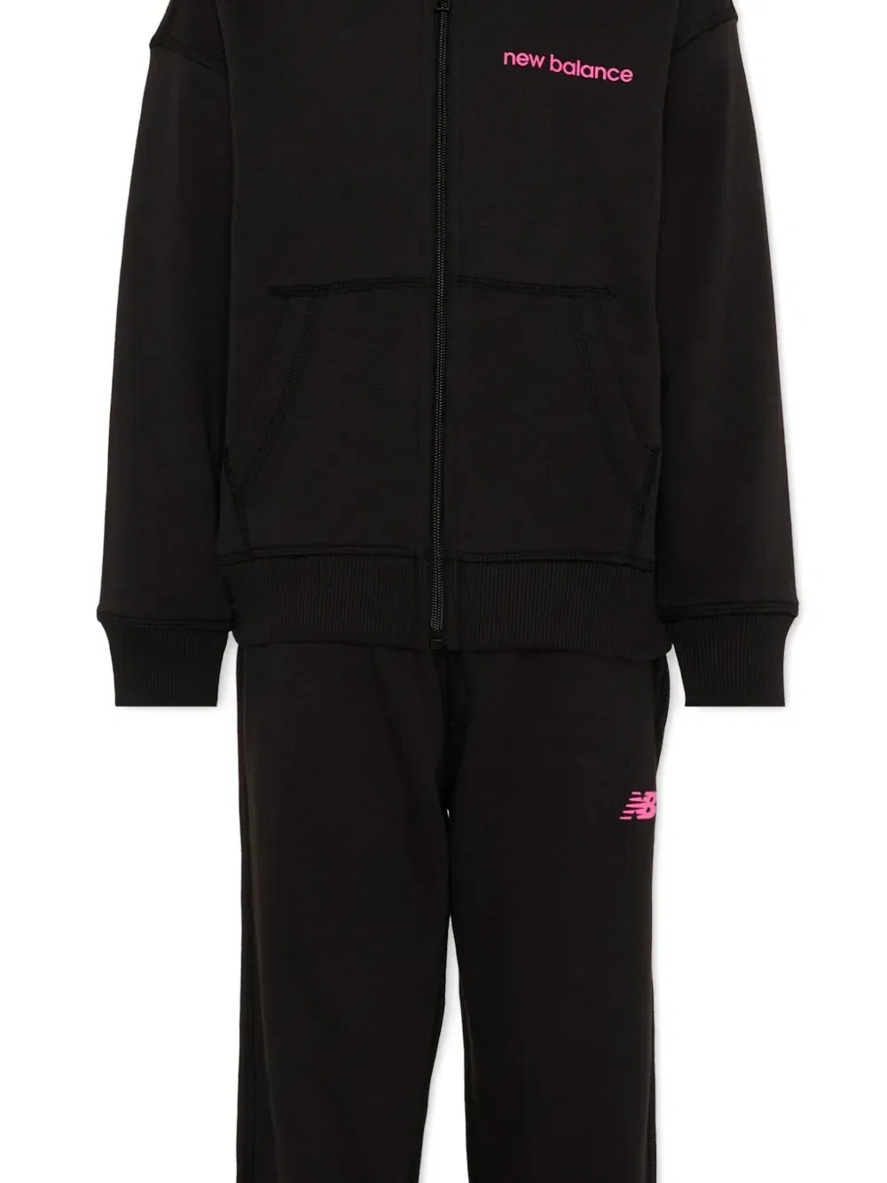 Спортивный костюм с капюшоном и логотипом New Balance Kids, черный — фото 3