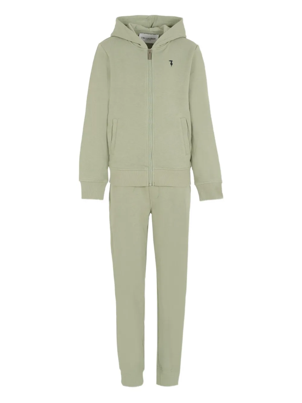 

Спортивный костюм на молнии с капюшоном TRUSSARDI JUNIOR, зеленый