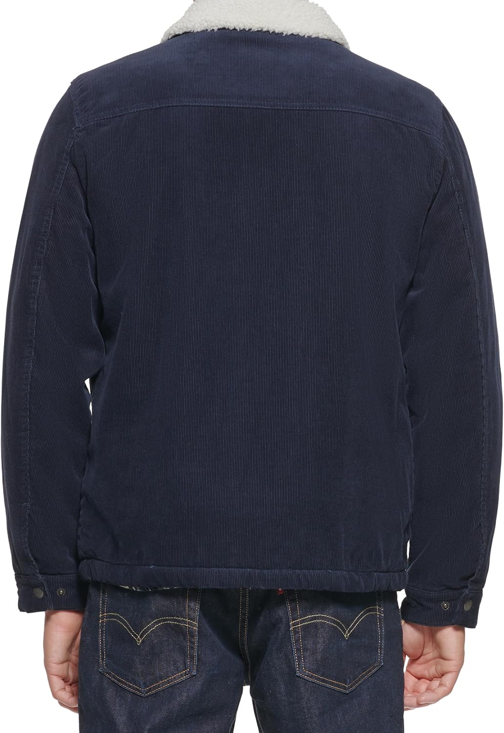 Мужская вельветовая куртка Levi's с подкладкой из шерпы (стандартные размеры, большие и высокие), Navy Corduroy — фото 4