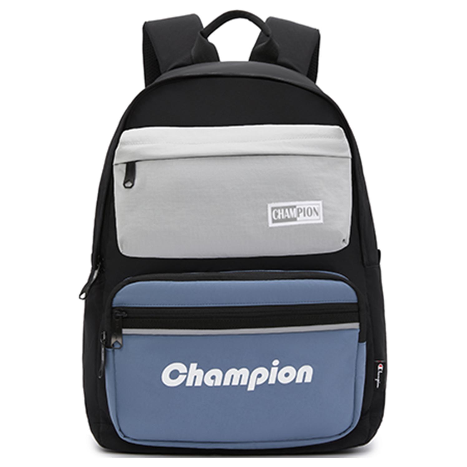 

Нейлоновый рюкзак, стандартный, унисекс, многоцветный Champion, Black & Peak Blue & Stone Gray